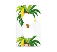BROLEO Panneau mural décoratif pour zones résidentielles et commerciales Motif singe sur bananier 11,4 x 7 cm