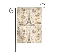 BROLEO Paris, carte postale vintage, mât de drapeau de jardin, décoration de cour extérieure double face, 30,5 x 45,7 cm