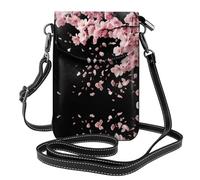BROLEO Petals Flying All Over The Sky Impression Petit sac à bandoulière en cuir pour femme, imperméable et durable