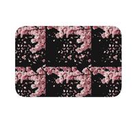 BROLEO Petals Flying All Over The Sky Print Crystal Velvet Lock Edge Tapis de sol, tapis de chambre, salon, dortoir, décoration de la maison