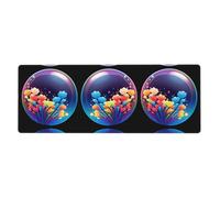 BROLEO Petals of Colorful Bubble World Tapis de souris extra large pour ordinateur de bureau antidérapant Version épaisse 30,5 x 80 cm