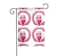 BROLEO Petit monstre dans la couronne, mât de drapeau de jardin, décoration de cour extérieure, mode, 30,5 x 45,7 cm