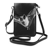 BROLEO Petit sac à bandoulière à rabat en cuir avec imprimé chauve-souris dans le ciel, imperméable et durable