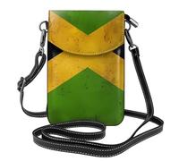 BROLEO Petit sac à bandoulière à rabat en cuir avec motif drapeau jamaïcain, imperméable et durable
