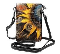 BROLEO Petit sac à bandoulière à rabat en cuir pour femme, imperméable et durable