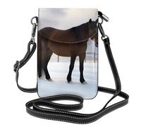 BROLEO Petit sac à bandoulière à rabat en cuir pour femme, imperméable et durable