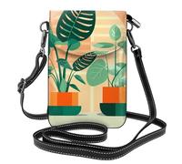 BROLEO Petit sac à bandoulière à rabat en cuir pour femme, imperméable et durable