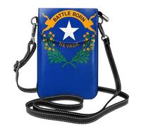 BROLEO Petit sac à bandoulière à rabat en cuir pour femme, imperméable et durable avec drapeau de l'État du Nevada