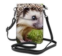 BROLEO Petit sac à bandoulière à rabat en cuir pour femme, motif hérisson, imperméable et durable