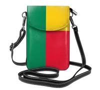 BROLEO Petit sac à bandoulière en cuir avec imprimé drapeau du Bénin, imperméable et durable