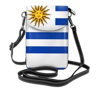 BROLEO Petit sac à bandoulière en cuir avec motif drapeau de l'Uruguay, imperméable et durable