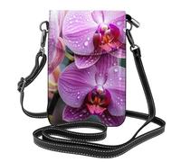 BROLEO Petit sac à bandoulière en cuir pour femme avec imprimé floral national malaisien, imperméable et durable