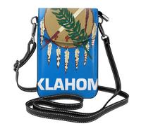 BROLEO Petit sac à bandoulière en cuir pour femme, imperméable et durable avec imprimé drapeau de l'État de l'Oklahoma