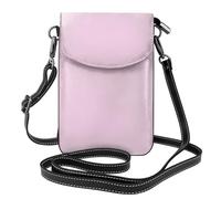 BROLEO Petit sac à main pour téléphone portable 19,3 x 12,4 cm, imprimé rouge clair, étui à rabat en cuir pour femme, parfait pour la marche, le camping