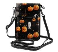 BROLEO Petit sac à main pour téléphone portable 19,3 x 12,4 cm Leonardo_Vision_Xl_Halloween_3 imprimé étui de téléphone en cuir à rabat pour femme, parfait pour la marche, le camping
