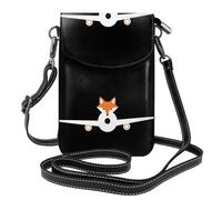 BROLEO Petit sac à main pour téléphone portable 19,3 x 12,4 cm, motif petit renard suivant son rêve - Étui à rabat en cuir pour femme, parfait pour la marche, le camping
