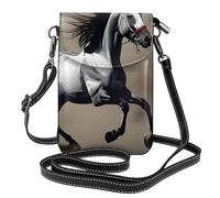 BROLEO Petit sac à main pour téléphone portable de 19,3 x 12,4 cm avec motif cheval au galop pour femme, parfait pour la marche, le camping