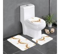 BROLEO Phoenix Spreads its Wings at Sunrise Printing Lot de 3 tapis de sol pour salle de bain, tapis de douche antidérapant, séchage rapide