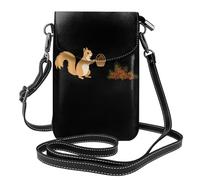 BROLEO Pommes de pin dans panier en bambou imprimé téléphone portable femme avec prépuce en cuir, étui à rabat en bandoulière, petite bandoulière réglable