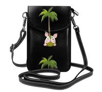 BROLEO Porcinet Cocotier Impression Téléphone portable pour femme avec prépuce en cuir et bandoulière réglable