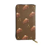 BROLEO Portefeuille en cuir - Portefeuille élégant et durable pour femme avec plusieurs compartiments et fermeture éclair Motif carrés au chocolat - Noir - Taille unique, Noir , Taille unique