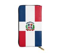 BROLEO Portefeuille long en cuir avec image de la République dominicaine pour filles et femmes à la mode - Durable, élégant et fonctionnel, Noir , Taille unique