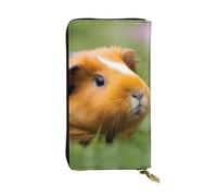 BROLEO Portefeuille long en cuir imprimé cochon d'Inde mignon pour filles et femmes à la mode - Durable, élégant et fonctionnel, Noir , Taille unique