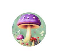 BROLEO Purple Dream Lot de 4 cartes de désodorisants de voiture rondes Motif champignon - Cartes parfumées à suspendre pour armoire, salle de bain, voiture, décoration intérieure
