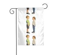 BROLEO Retournez-vous et rencontrez votre impression de mât de drapeau de jardin, décoration de cour extérieure double face, 30,5 x 45,7 cm