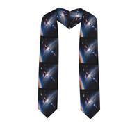 BROLEO Ruban châle aplati imprimé Un univers fascinant - Étole en satin pour cérémonie de remise de diplôme, cadeau pour fils, filles, amis et sœurs, coin pointu, Taille unique