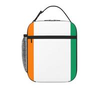 BROLEO Sac à déjeuner isotherme portable avec drapeau de la Côte d'Ivoire imprimé réutilisable durable pour homme et femme Facile à transporter