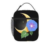 BROLEO Sac à déjeuner isotherme portable et réutilisable Motif Morning Glory on The Moon pour homme et femme