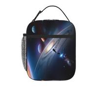 BROLEO Sac à déjeuner isotherme portable, motif univers fascinant, sac à déjeuner réutilisable, durable, pour homme et femme, facile à transporter