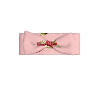 BROLEO Serre-tête avec nœud pour bébé imprimé gâteau de cerises avec accessoires pour cheveux doux et élastiques, bandeau mignon pour fille