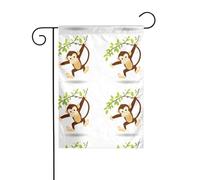 BROLEO Singe coquin sautant entre les arbres imprimé quatre saisons drapeau de jardin décoration cour 30,5 x 45,7 cm