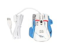 BROLEO Souris de jeu filaire Souris de jeu ergonomique Plug and Play à 10 boutons avec micro-interrupteur mécanique programmable Macro pour la maison (WHITE)