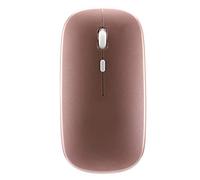 BROLEO Souris sans Fil, Souris 2.4G, Souris à Double Mode, avec Corps Mince et élégant pour Vista pour (Or Rose)