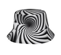 BROLEO Spiral Optical Illusion GIF Bob pour adulte : léger, respirant et pliable, adapté pour les activités de plein air, noir, Noir , taille unique