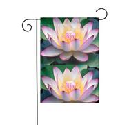 BROLEO Spirit of the Lotus - Mât de drapeau de jardin - Décoration de cour extérieure - Tendance - 30,5 x 45,7 cm