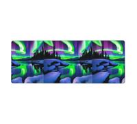 BROLEO Superbe tapis de souris imprimé Aurora extra large, clavier de jeu antidérapant, version épaisse, 30,5 x 80 cm