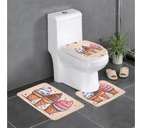 BROLEO Tapis de sol antidérapant pour salle de bain - Motif cône de crème glacée