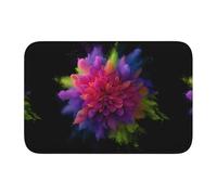 BROLEO Tapis de sol épais antidérapant imprimé pollen coloré, antidérapant, facile à nettoyer, durable, parfait pour les toilettes et la salle de bain, 60 x 40 cm