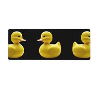 BROLEO Tapis de souris extra large à bouche plate avec imprimé canard jaune, clavier de jeu antidérapant, version épaisse, 30,5 x 80 cm