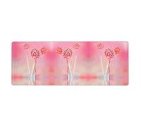 BROLEO Tapis de souris extra large avec impression de sucettes colorées, clavier de jeu antidérapant, version épaisse, 30,5 x 80 cm