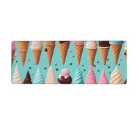 BROLEO Tapis de souris extra large avec imprimé de cônes de crème glacée, clavier de jeu antidérapant, version épaisse, 30,5 x 80 cm