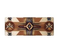 BROLEO Tapis de souris extra large avec motif amérindien, forte adhérence, durable, bord de verrouillage précis 30,5 x 80 cm