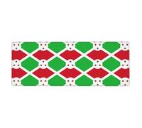 BROLEO Tapis de souris extra large avec motif drapeau du Burundi, forte adhérence, durable, bord de verrouillage précis 30,5 x 80 cm