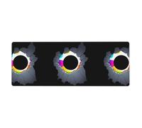 BROLEO Tapis de souris extra large avec trou coloré dans le mur, clavier de jeu antidérapant, version épaisse, 30,5 x 80 cm