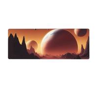 BROLEO Tapis de souris extra large imprimé Alien Planet pour ordinateur de bureau, clavier de jeu antidérapant, version épaisse, 30,5 x 80 cm