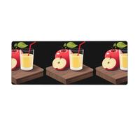 BROLEO Tapis de souris extra large imprimé Apple Drink on The Table pour ordinateur de bureau - Clavier de jeu antidérapant - Version épaisse - 30,5 x 80 cm